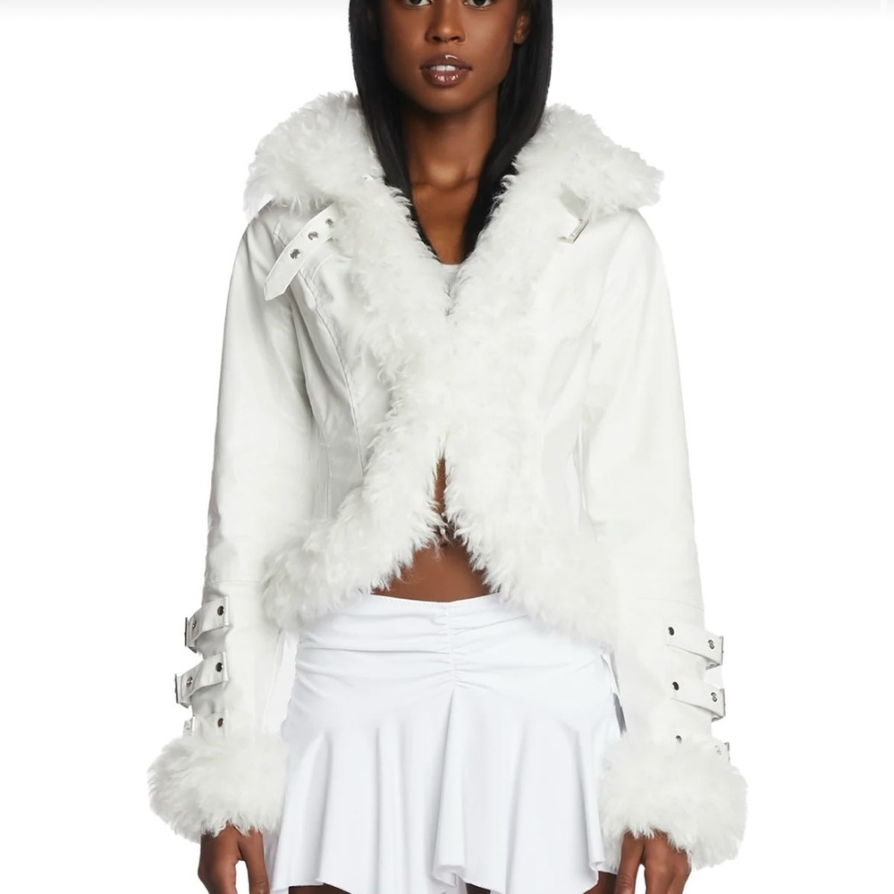 White furl jacket